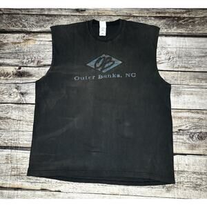 Outer Banks NC Wilson Activewear OB Sleeveless T Shirt Black Mens Size 2XL